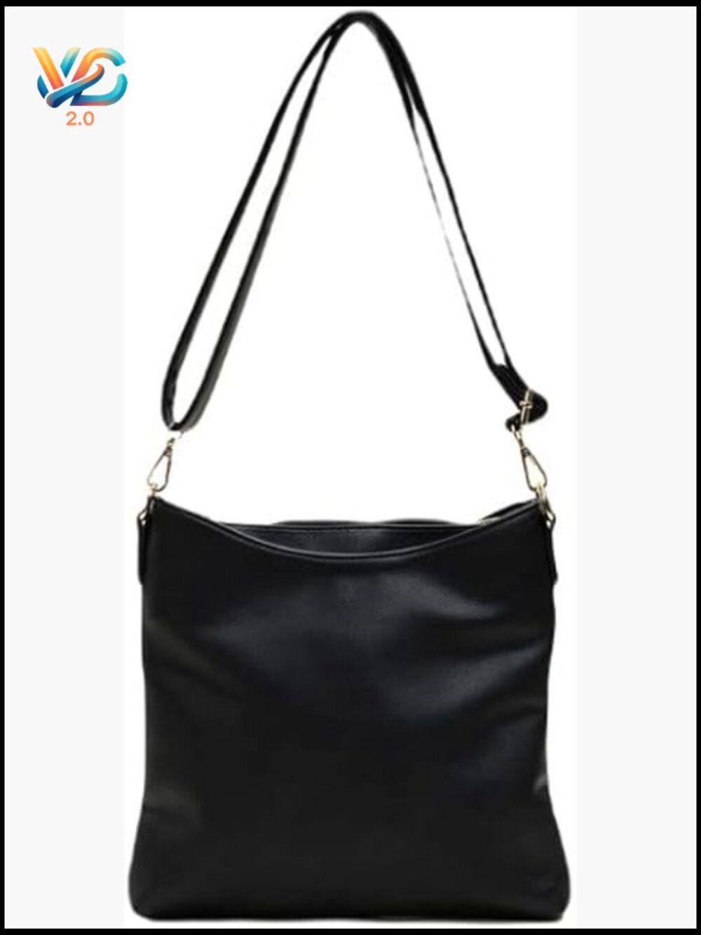 Vegan Leather Crossbody Bag Adjustable Strap Chic Minimalist Everyday Handbag